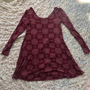 Forever 21 Scoop Neck Mandala Print Shirt Dress